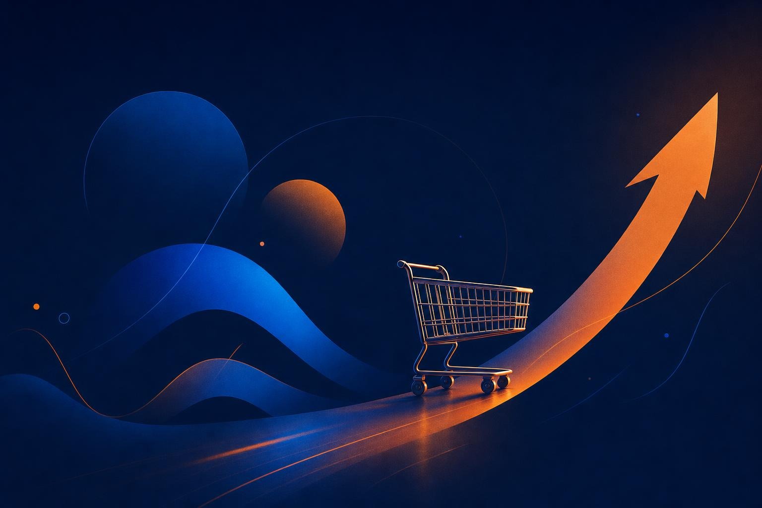 Abstract artwork representing ecommerce category pages rising in search rankings